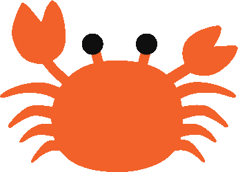 浜辺を動き回る小さな蟹